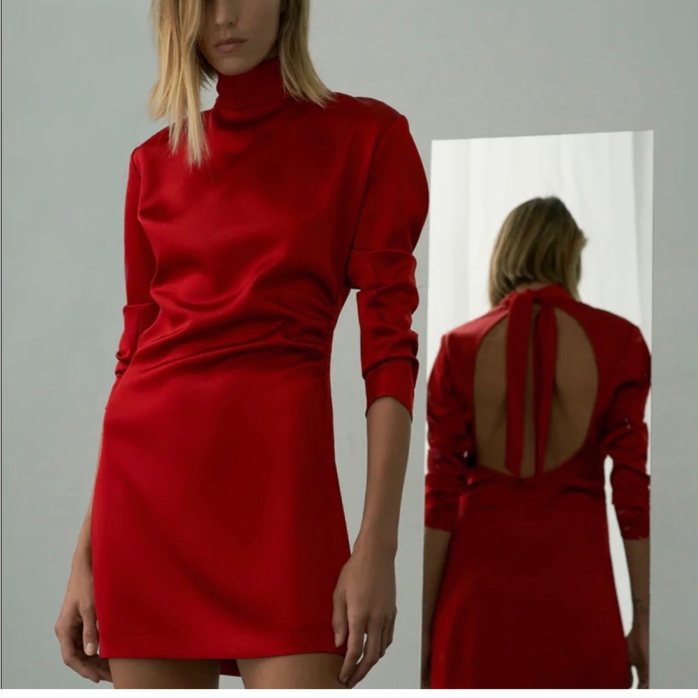 NWT BLOGGER FAV ZARA LIMITED EDITION RUCHED MINI DRESS SIZE S
